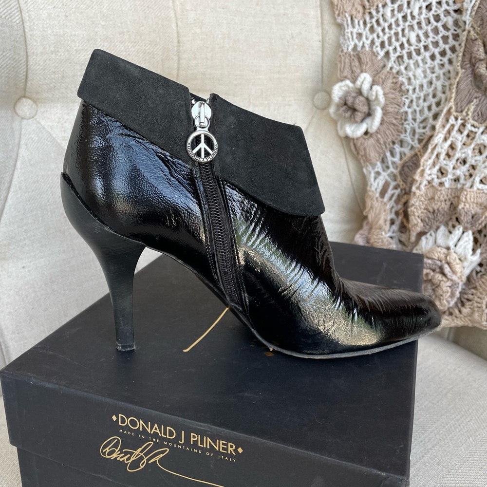 Patent/suede leather booties - Picture 3 of 8